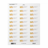 Moderne Rij van Huizen Adres Label (Full Sheet)