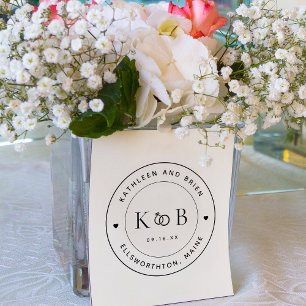 Moderne Ringen Monogram Initiaal Trouwring Rubberstempel