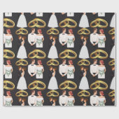 MODERNE RINGEN Trouwdag Cadeaupapier (Vlak)