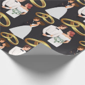 MODERNE RINGEN Trouwdag Cadeaupapier (Hoek)