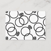 Moderne Ringen Zwart Wit Trouwen Online RSVP Kaart (Achterkant)
