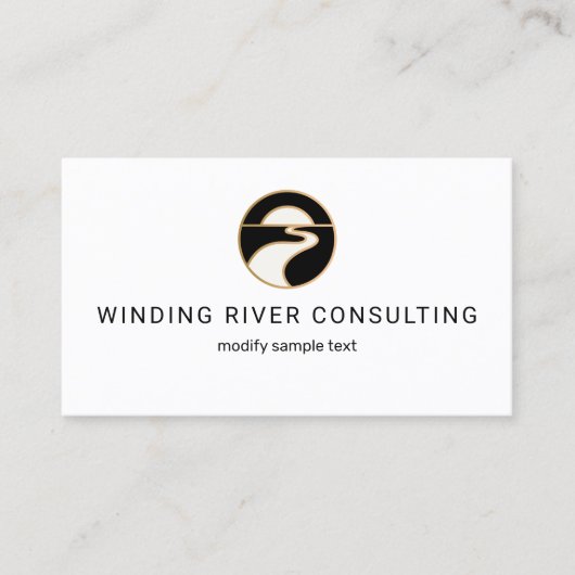 Moderne River Sun Horizon Professional Logo Visitekaartje (Voorkant)