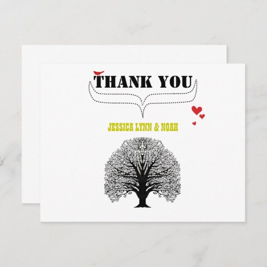  moderne rivierrivierweddenschap Dank je wel Bedankkaart (Voorkant / Achterkant)