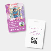 Moderne RN Aangepaste Foto ID Naam Megenta Badge (Voor- en achterkant)