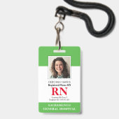Moderne RN-verpleegkundige Badge (Voorzijde met lanyard)