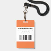 Moderne RN-verpleegkundige Badge (Achterkant met lanyard)