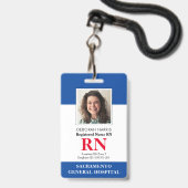 Moderne RN-verpleegster Badge (Voorzijde met lanyard)