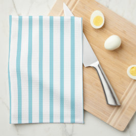 Moderne Robin Egg Blue Stripe keukenhanddoek