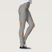 Moderne Robin-vogels roodborstgrijs Leggings (Rechts)