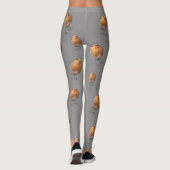 Moderne Robin-vogels roodborstgrijs Leggings (Achterkant)