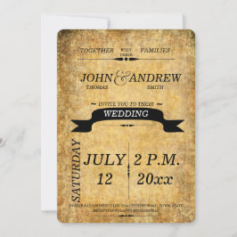 Moderne, Robuuste, Elegant Wedding Uitnodiging