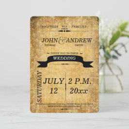 Moderne, Robuuste, Elegant Wedding Uitnodiging