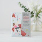 Moderne Rock Klimmen Verjaardag Party Uitnodiginge Kaart (Staand voorkant)