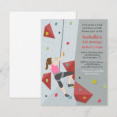 Moderne Rock Klimmen Verjaardag Party Uitnodiginge Kaart (Voorkant / Achterkant)