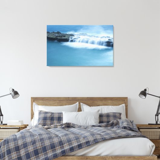 Moderne Rock Ocean Stretched Canvas Print (Insitu (Slaapkamer))