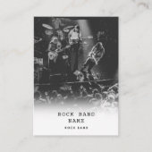 Moderne rockband muzikant zwart wit fotografie visitekaartje (Voorkant)