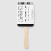 Moderne Rockconcert Ticket Huwelijksprogramma Handwaaier (Voorkant)