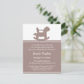 Moderne Rocking Horse Baby Shower-uitvindingen Kaart (Staand voorkant)