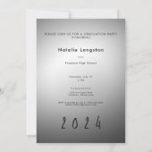 Moderne rockmuziek Zwart & Wit Afstudeerfeest Kaart (Achterkant)