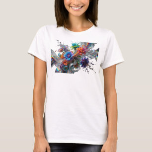 Moderne rode ABSTRACTE KUNST Artistiek motief T-shirt