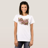Moderne RODE ABSTRACTE KUNST Kunstprint T-shirt (Voorkant volledig)