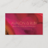Moderne rode Abstracte kunst professional Visitekaartje (Voorkant)