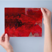 Moderne rode Abstracte schilderij kunst flyer (Hand)