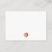 moderne rode Apple Books voor Baby shower Request Informatiekaartje (Achterkant)
