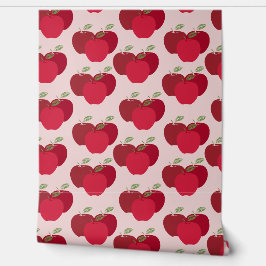 Moderne Rode Apple Patroon Wallpaper 2x8 Voet Behang
