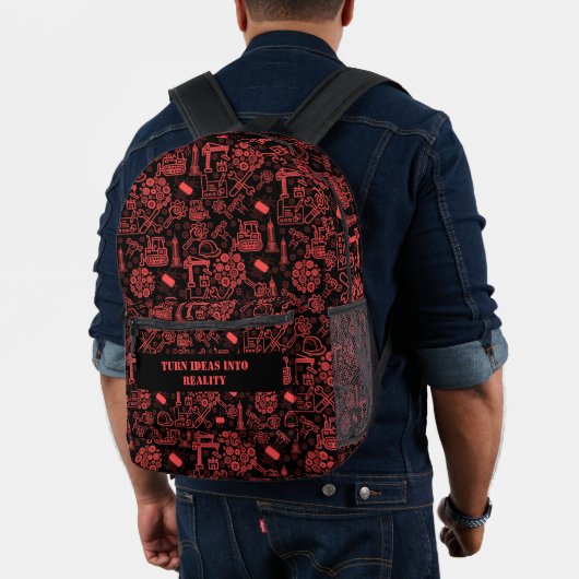 moderne rode baksteen Architectonische Blauwdruk E Bedrukte Rugzak (Insitu (model))