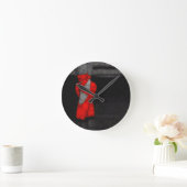 Moderne rode balletschoenen ronde klok (Huis)