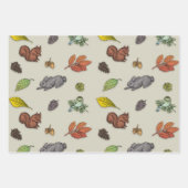 Moderne Rode Berry Kerstvogel Rood Grijs Wrapping Inpakpapier Vel (Voorkant 2)