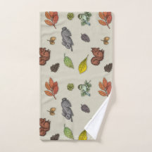 Moderne rode bes vogel | Handdoek