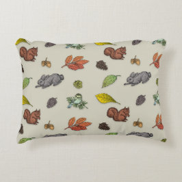 Moderne rode bessen Kerstvogel rood grijs wikkelen Accent Kussen