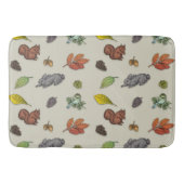 Moderne rode bessen vogel badmat (Voorkant)