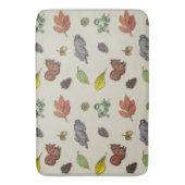 Moderne rode bessen vogel badmat (Voorkant Verticaal)