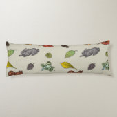 Moderne rode bessen vogel Body Kussen (Achterkant)