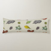 Moderne rode bessen vogel Body Kussen (Voorkant)