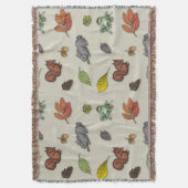 Moderne rode bessen vogel deken (Voorkant Verticaal)