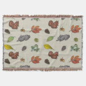 Moderne rode bessen vogel deken (Voorkant)