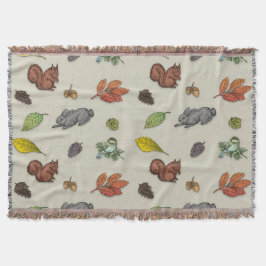 Moderne rode bessen vogel deken