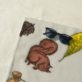 Moderne rode bessen vogel | Strandlaken (In situ)