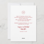 Moderne rode bessen. Zakelijke Logo Feestdagenkaart (Achterkant)