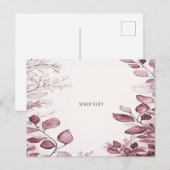 Moderne Rode Bladeren Ansichtkaart Briefkaart (Voorkant / Achterkant)