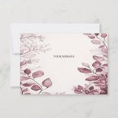 Moderne rode bladeren bedankje bedankkaart (Achterkant)