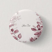 Moderne rode bladeren Button (Voorkant)