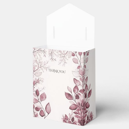 Moderne rode bladeren gunst box bedankdoosjes (Geopend)