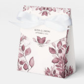 Moderne rode bladeren gunst box bedankdoosjes (Voorkant Zijde)