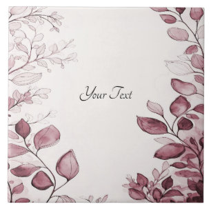 Moderne rode bladeren keramische Tegel Tegeltje