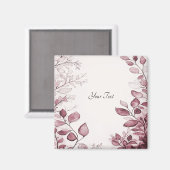 Moderne rode bladeren magneet (Voorkant / Achterkant)